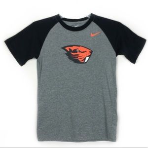 Nike Gray w /Black OSU Beavers Tee Shirt, Sz S